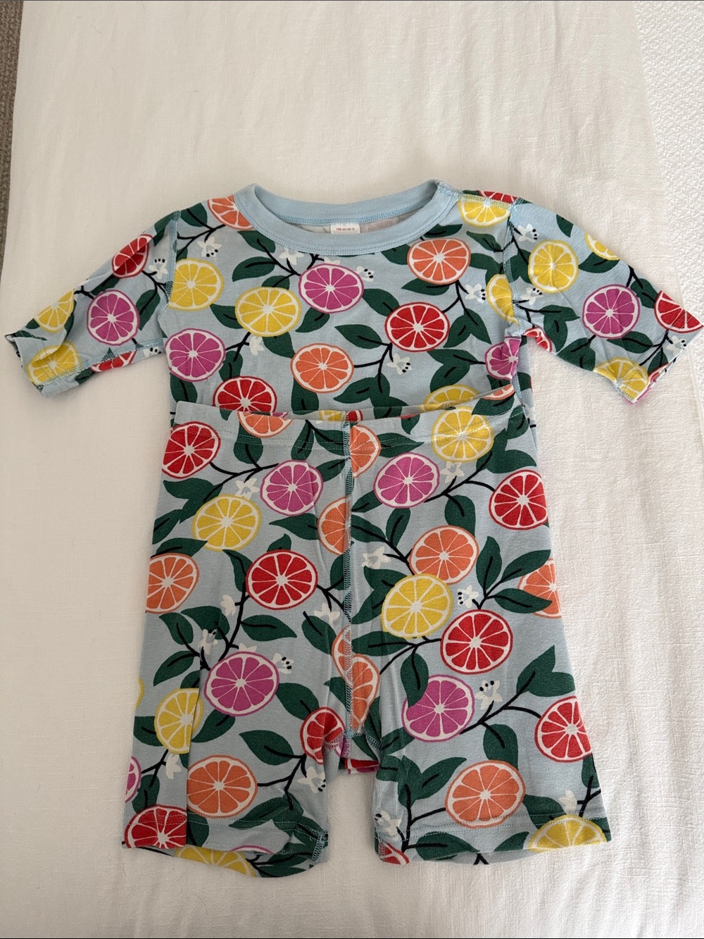 Hanna Andersson Blue Citrus Print pajamas